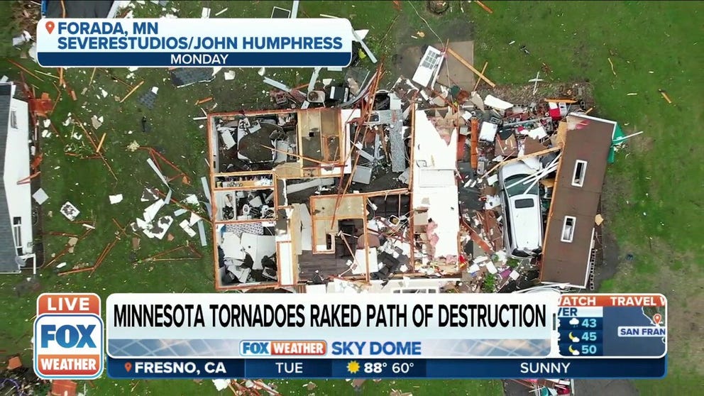 NWS survey teams are on the ground assessing damage from tornadoes that raked across Minnesota on Monday. 