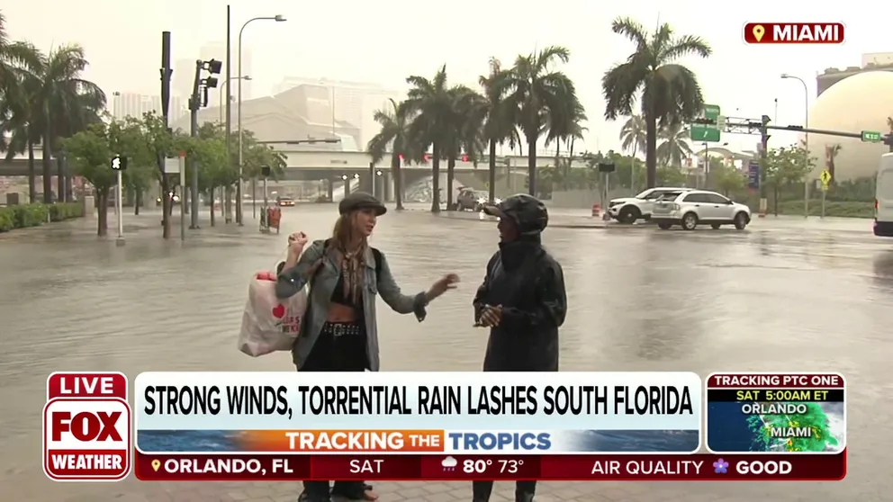 FOX Weather's Brandy Campbell is in Miami as torrential rain has caused flooding in the area.