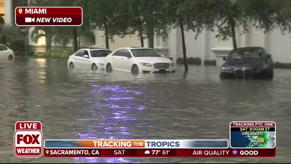 Parts of Miami are beginning to see heavy flooding as Potential Tropical Cyclone One continues to impact South Florida.