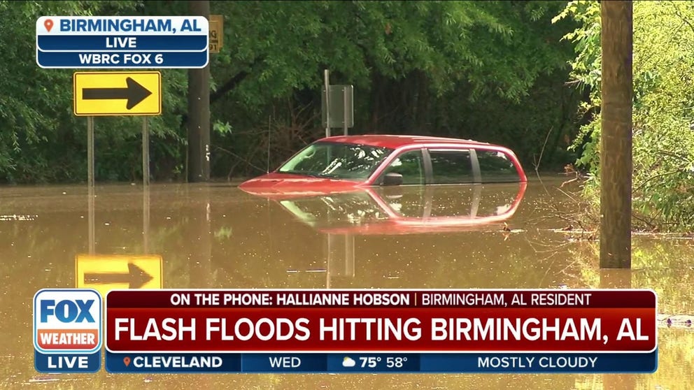 Hallianne Hobson, a Birmingham, AL resident, says she has never seen it like this before when it comes to the flooding in the area on Wednesday. 