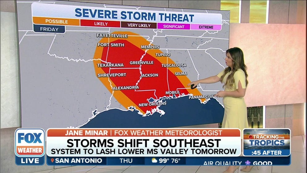 Severe storms to shift into the Southeast on Friday | Latest Weather ...