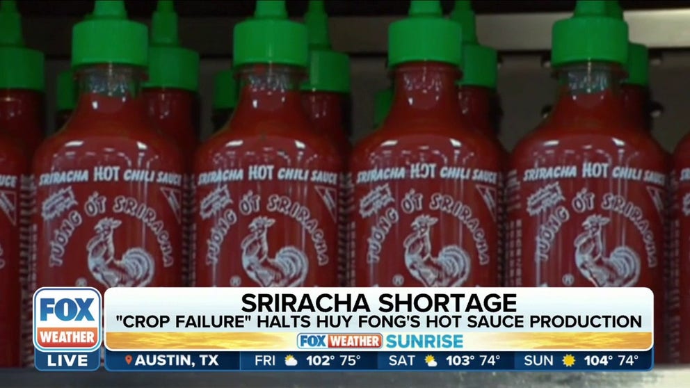 Huy Fong Foods said there's a shortage of chili peppers used in its sauces. It's due to weather conditions affecting the quality of chili peppers.