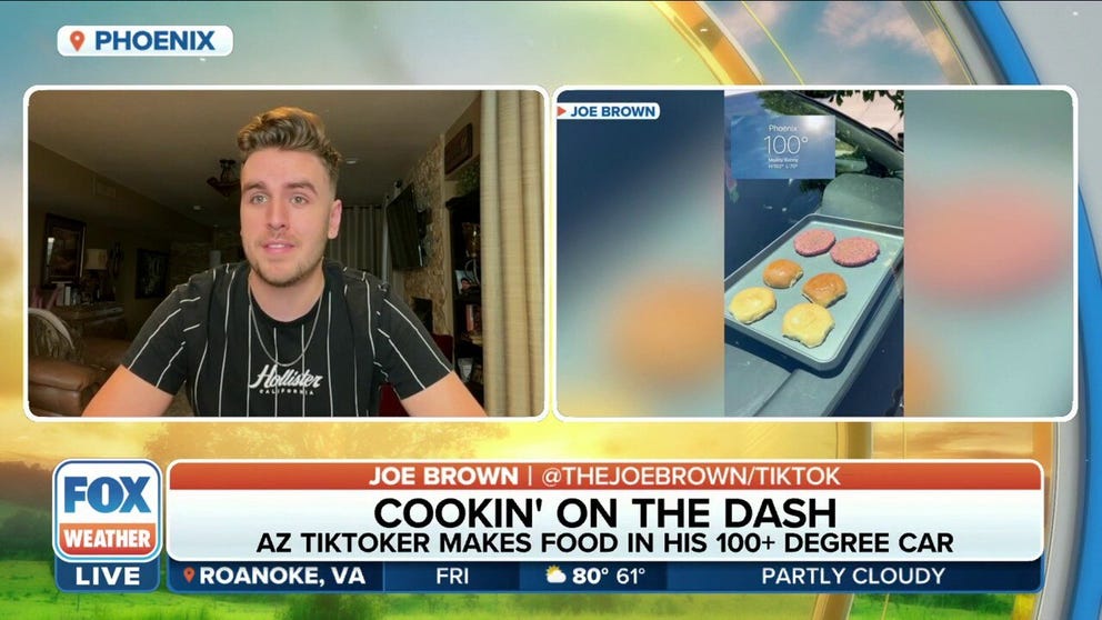 It's so hot in Arizona that a TikTok influencer is experimenting with cooking in his car and is getting tons of attention. 