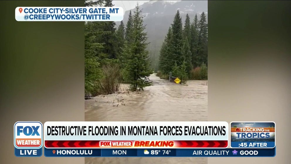 Montana Fish and Wildlife report massive flooding along the Stillwater River in southwestern Montana. The flooding conditions have to led to road closures and evacuations. 