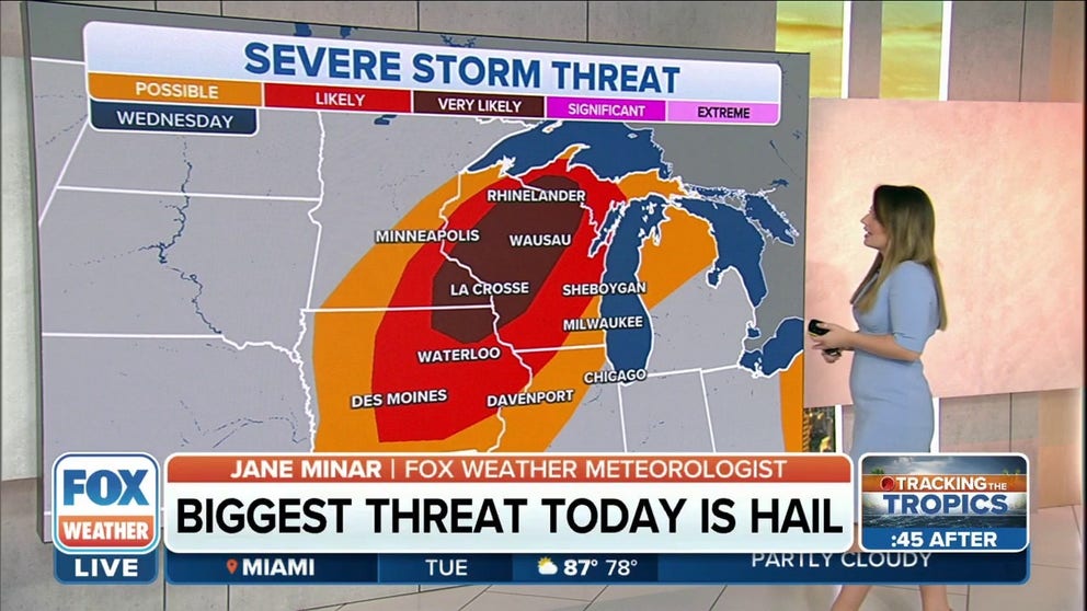 Severe storm outbreak is possible in upper Midwest on Wednesday ...