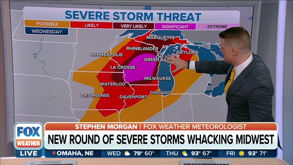 Regional outbreak of severe storms expected across parts of upper ...