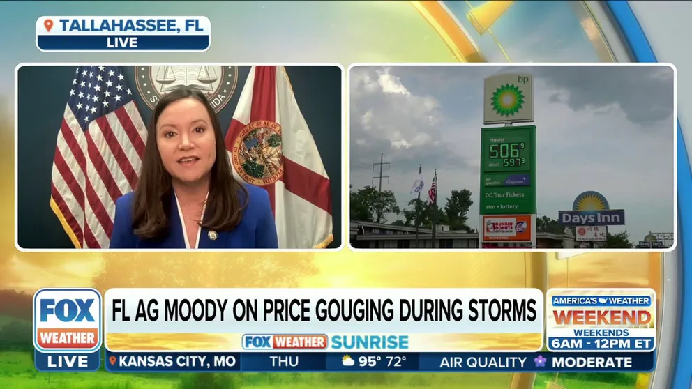Florida Attorney General Ashley Moody discusses the new AAA survey that says Floridians would hesitate to evacuate during hurricane season due to high gas prices. 