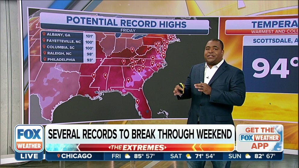 Dangerous heat and humidity will continue across the Southeast and Midwest on Friday. 