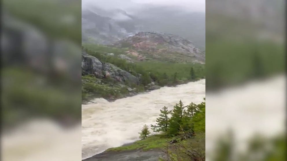 Several hikers were rescued by helicopter after historic flooding hit near Yellowstone National Park. 