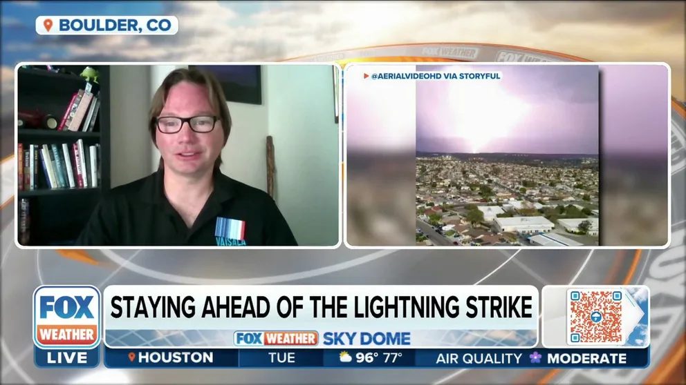 Chris Vagasky, Meteorologist and Lightnings Applications Manager for Vaisala, joined FOX Weather to talk more about lightning for Lightning Safety Awareness Week. 