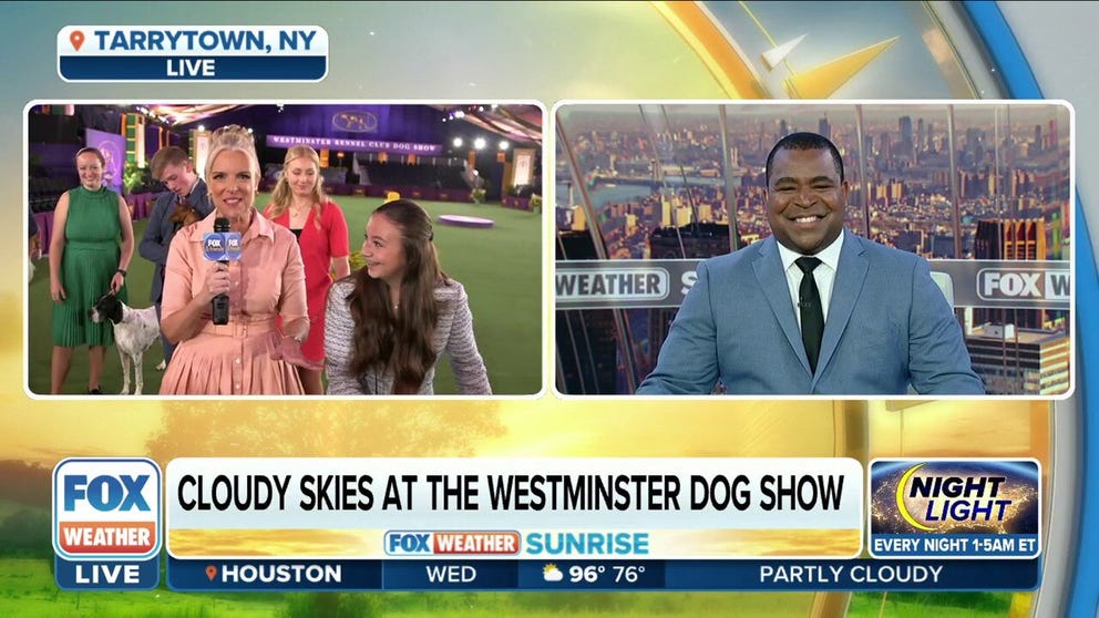 Senior Fox News Meteorologist Janice Dean is in Tarrytown, NY, where the final round of the Westminster Dog Show gets underway Wednesday. 