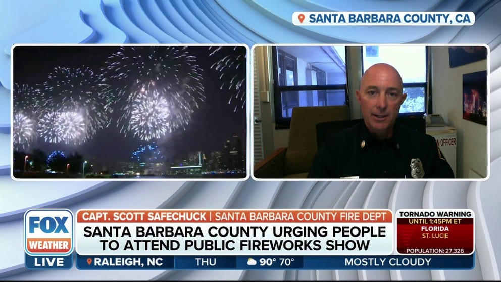 Capt. Scott Safechuck of the Santa Barbara County Fire Dept. urges residents to be safe this 4th of July and attend a public fireworks show. 