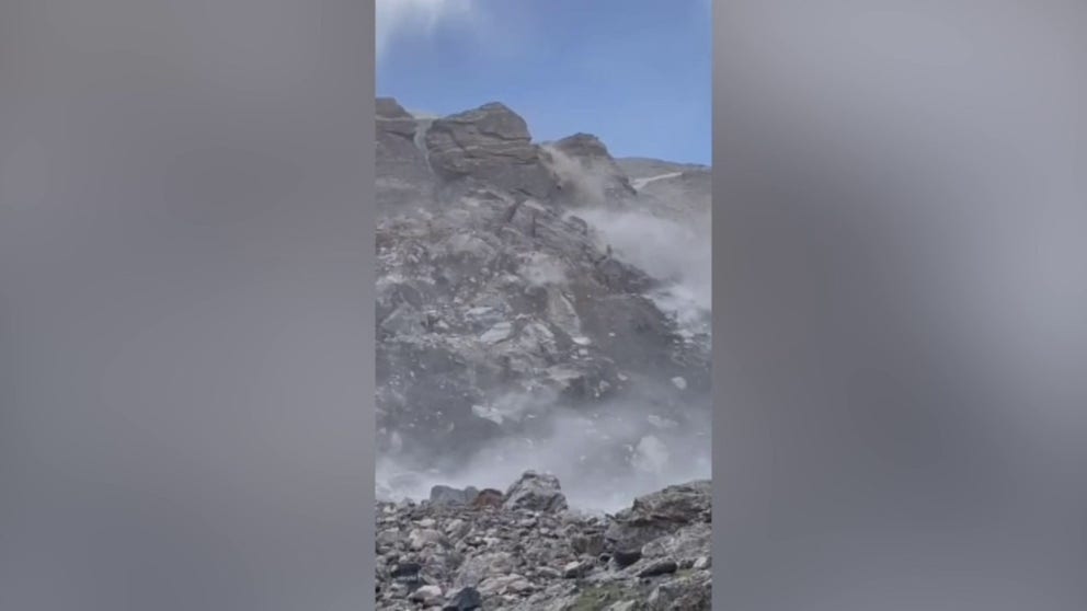 Four hikers narrowly escape a large rockslide at Rocky Mountain National Park. William Mondragon, one of the hikers who recorded the boulder crashing down, says ‘we could have been killed.’