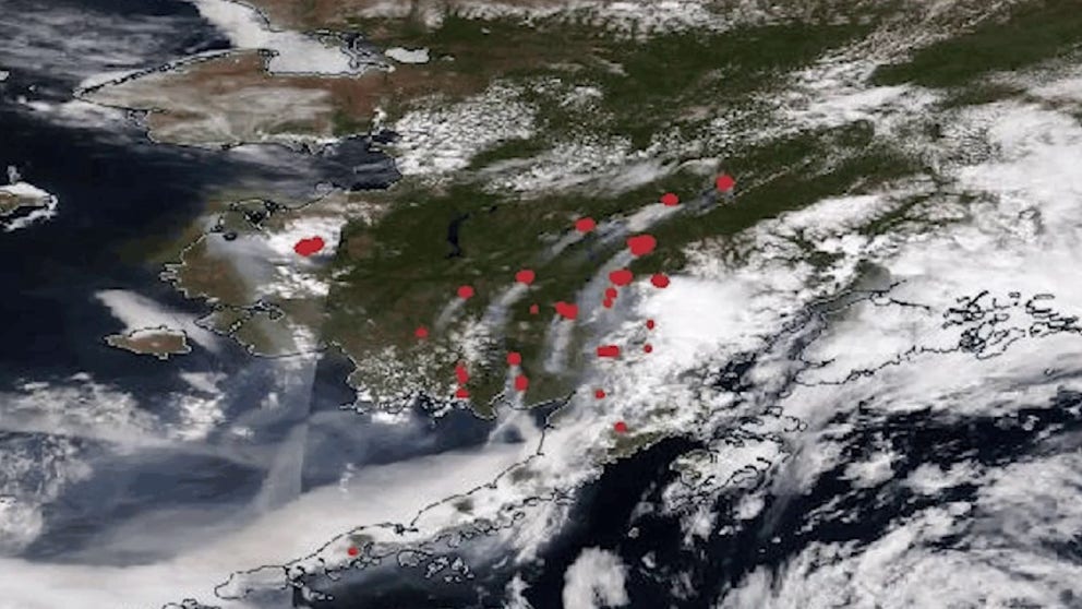 NOAA satellites are providing wildfire data in Alaska where more than 300 fires have started this year, burning over 1.8 million acres. The fires have been fueled by dry weather and warm temperatures. 