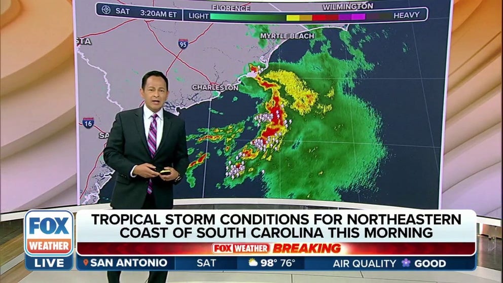 Tropical Storm Colin has formed overnight off the South Carolina coast. It’s currently located about 50 miles southwest of Myrtle Beach with maximum sustained winds of 40 mph. The storm is moving northeast at 8 mph.