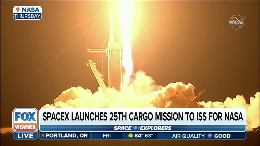 5,800 pounds of supplies launched on SpaceX's 25th cargo re-supply mission for NASA. 
