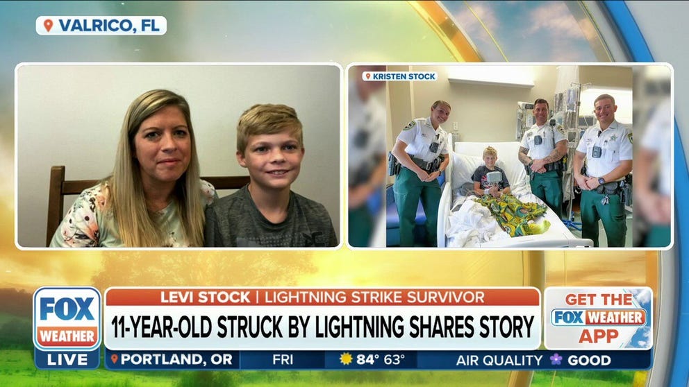 11-year-old Levi Stock, along with his mother Kristen Stock, share what they remember about the day Levi was struck by lightning. 