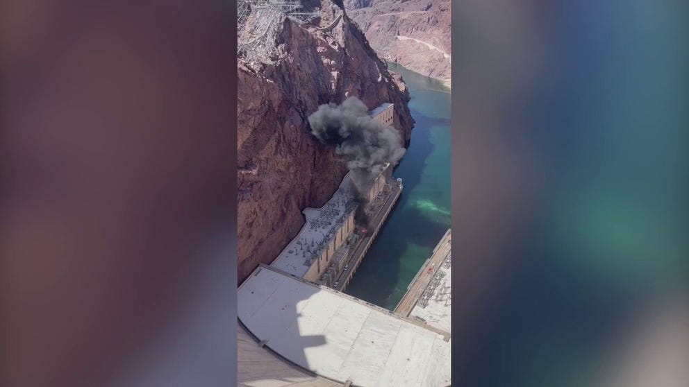 Witnesses reporting an explosion and fire at the Hoover Dam in Nevada. 