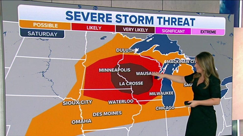 Severe storm threat brings potential for tornadoes to Upper Midwest ...