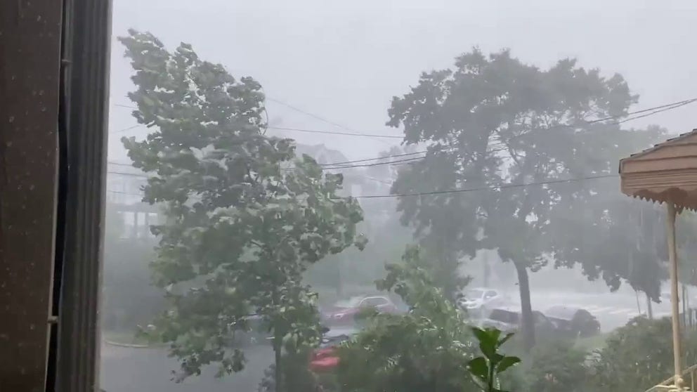 Torrential rain seen falling in Washington, DC during a storm on Monday afternoon. (Video: @EssbieWGT/Twitter)