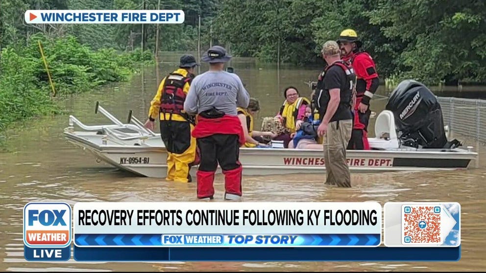 A line of slow-moving thunderstorms that dumped torrential rain across eastern Kentucky early Thursday is now being blamed for at least 25 deaths as floodwaters damaged hundreds of homes, vehicles, rivers and creeks rose out of their banks.