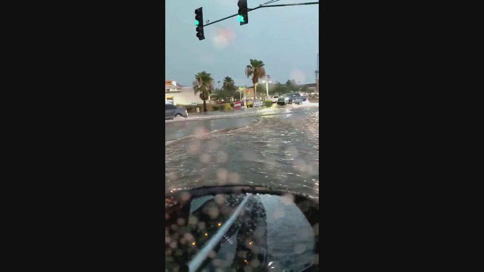 Heavy rain and thunderstorms turned roads into rivers in the Phoenix area over the weekend.