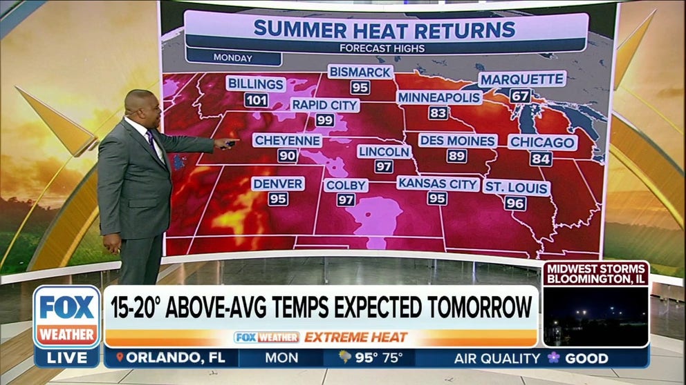 Extreme heat shifts east into the Northern Plains | Latest Weather ...