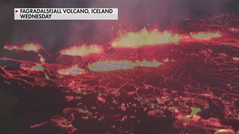 The Fagradalsfjall volcano first erupted in 2021 after a period of 6,000 years of dormancy and is currently active