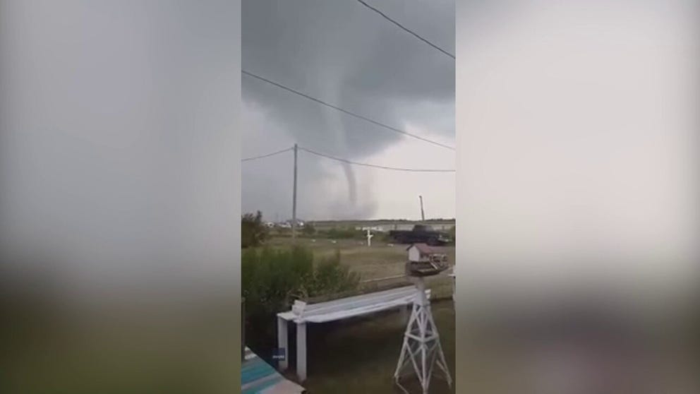 A waterspout caused significant damage when it came ashore on Smith Island, Maryland, on August 4, officials said. Katherine Donaway posted video showing the waterspout touching ground and destroying a neighboring house.