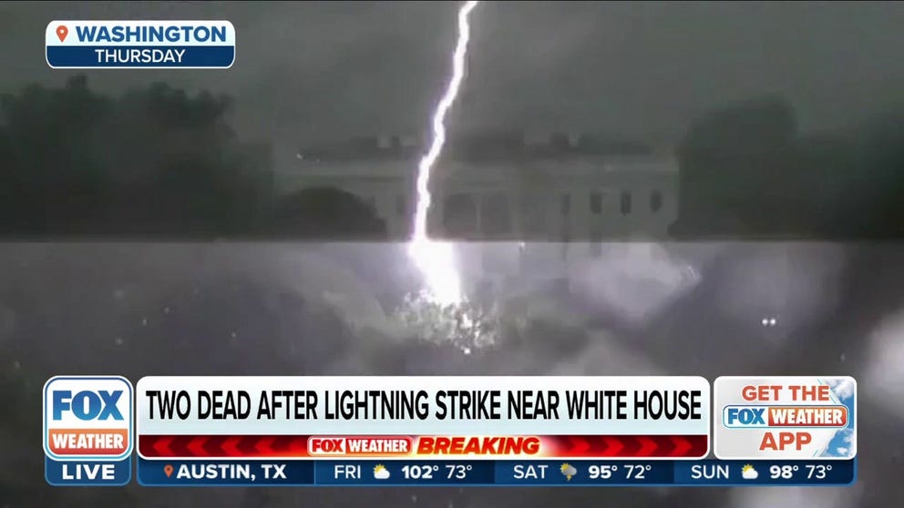DC Police say 2 of the 4 struck by lightning have died. They were an elderly couple visiting from Wisconsin, a 76-year-old man and 75-year-old woman. They believe the other two victims are still in critical condition.