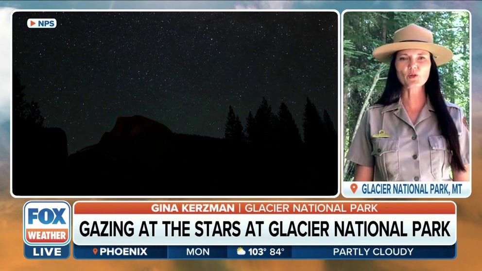 Gina Kerzman of the National Park Service at Glacier National Park says the park is a certified dark sky area. 
