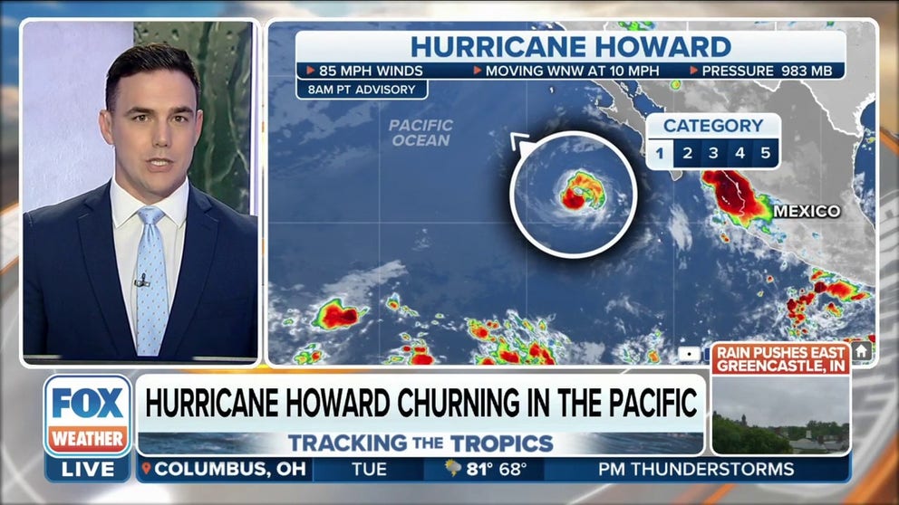Hurricane Howard is heading for cooler waters and is expected to weaken in the days ahead.
