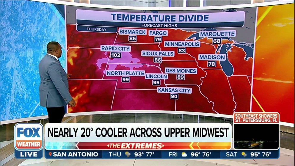 Temperature divide: Northern Plains warming up while Upper Midwest ...