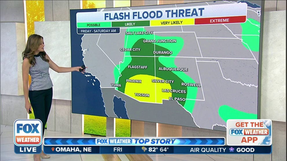 Confidence continues to increase that the most significant flood threat of an already active Monsoon season is expected to develop across Arizona and New Mexico Friday into Saturday.