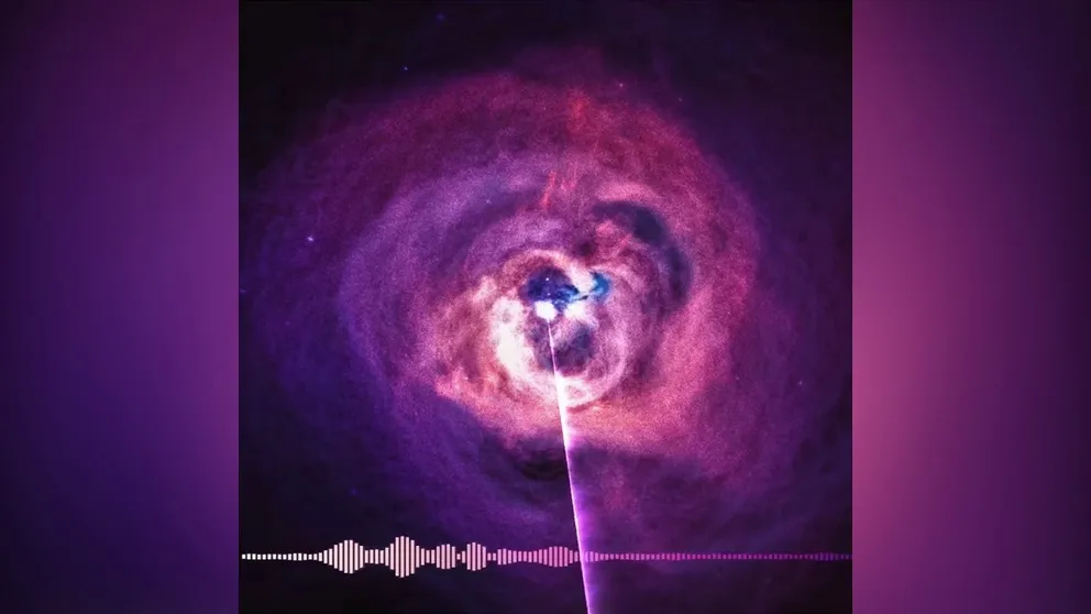NASA releases audio of a black hole at the center of a Perseus galaxy cluster.