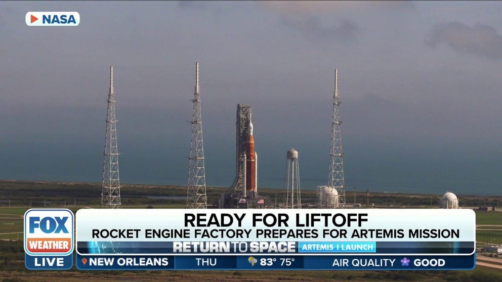 In Jupiter, Florida, an affluent gold coast community known for extensive suburban and beachfront homes is also where rocket engines are made that will send the next rocket around the moon. FOX Weather's Brandy Campbell reports. 
