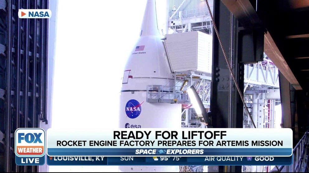 Deputy manager of NASA ground systems Jeremy Parsons tells FOX Weather multimedia journalist Brandy Campbell that the historic Artemis 1 moon mission is 80% go for launch.