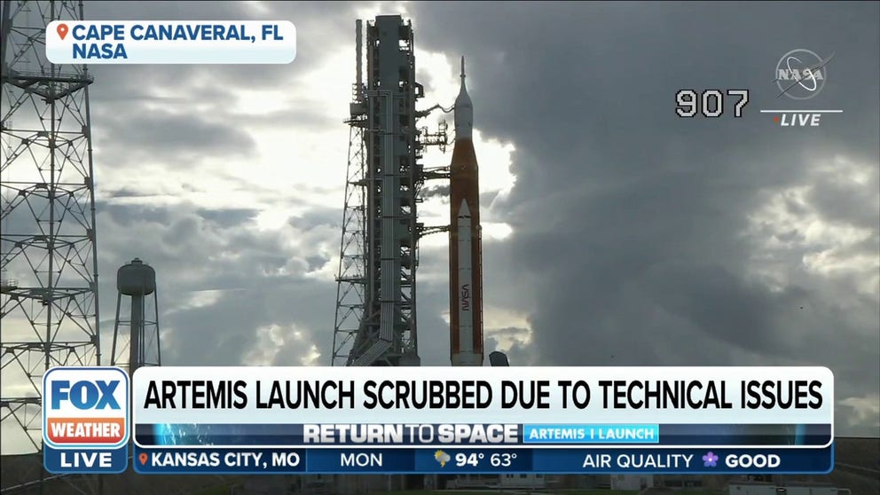 FOX Weather's Brandy Campbell reports and explains why the Artemis 1 launch was scrubbed on Monday morning.