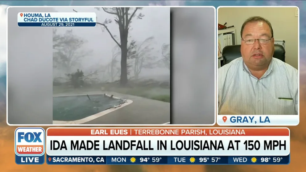 Terrebonne Parish Office of Homeland Security & Emergency Preparedness Director Earl Eues on the progress made in his community one year later. In 2021, Eue and the emergency operations center helped evacuate many from Terrebonne Parish to the Washington Parish during Hurricane Ida. Wind gusts of 150 miles per hour hit Houma County. 