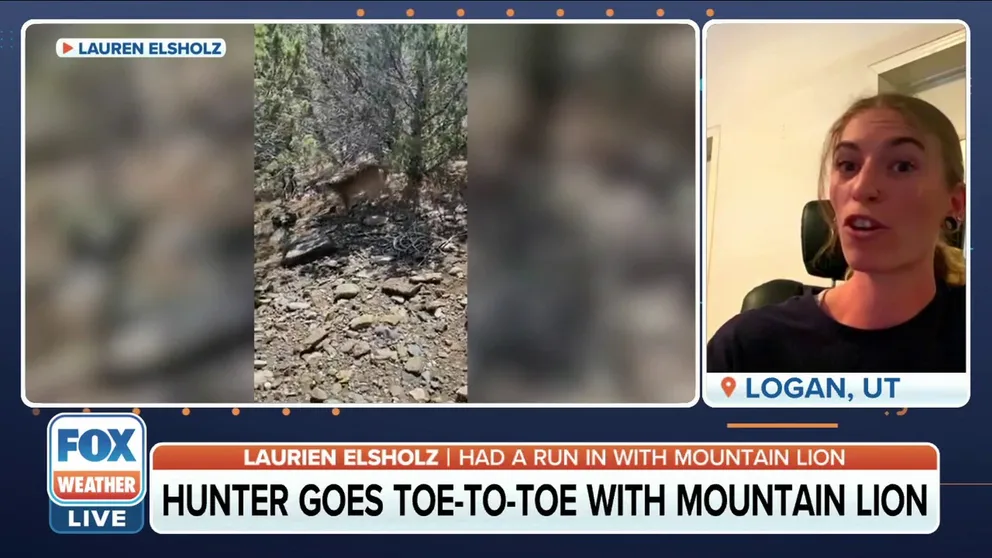 Laurien Elsholz, who was hunting in Rush Valley, Utah, shares with FOX Weather Wild her story of the frightening animal encounter.  