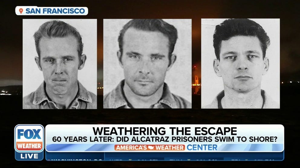 FOX Weather correspondent Max Gorden spoke with an open-water swimmer and a historian on conditions escaped convicts faced in San Francisco Bay.