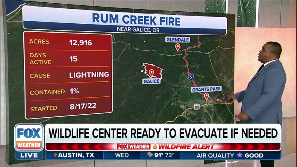 The Rum Creek Fire in Oregon is now 12,916 acres and still only 1% contained. 