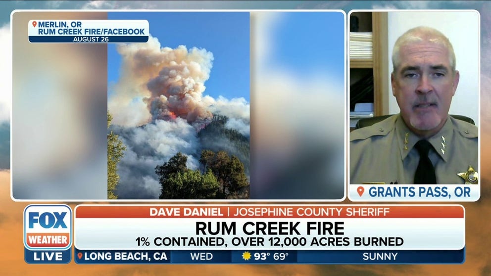 Josephine County Sheriff Dave Daniel on the challenges facing Oregon fire crews in the air and on the ground. So far, the Rum Creek Fire has burned close to 13,000 acres and only 1% of the blaze is contained. 