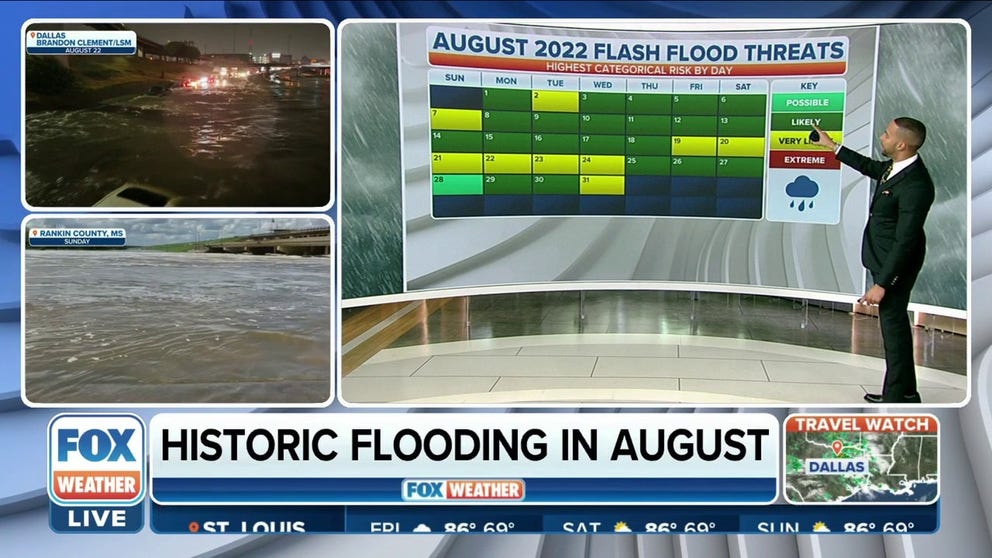 There were more flash flooding reports in August than January through June combined in the U.S., with four major flooding events in particular. 