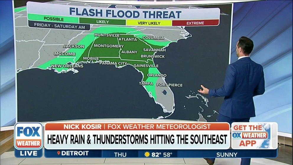Flash flood threat for Southeast heading into weekend | Latest Weather ...
