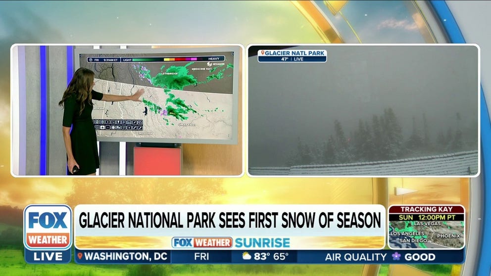 Glacier National Park in Montana is seeing the first snow of the season.