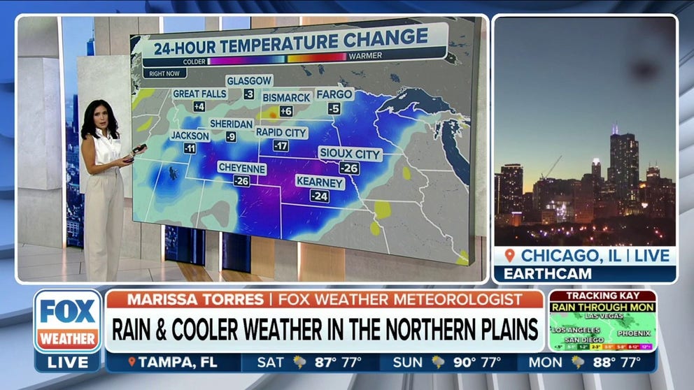 Cold front brings temperature plunge to Plains | Latest Weather Clips ...