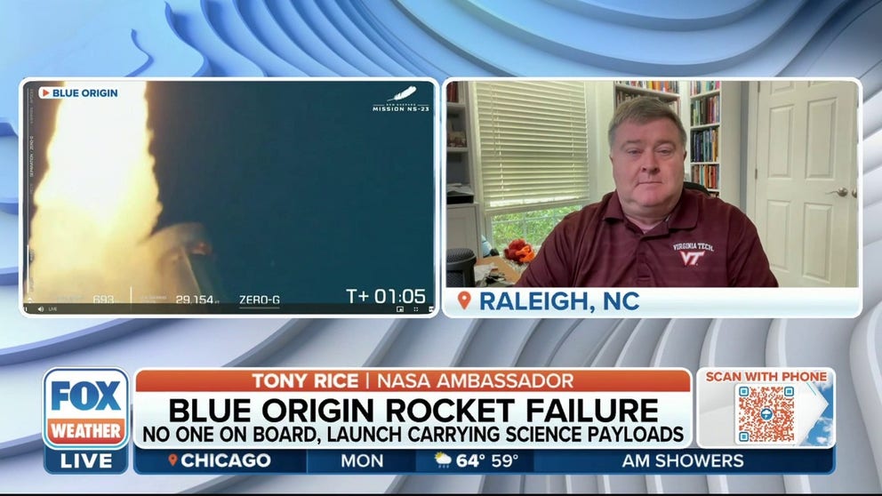 NASA Ambassador Tony Rice says that even though the New Shepard rocket booster suffered a failure, the capsule was drawn away from the booster to safety quickly.