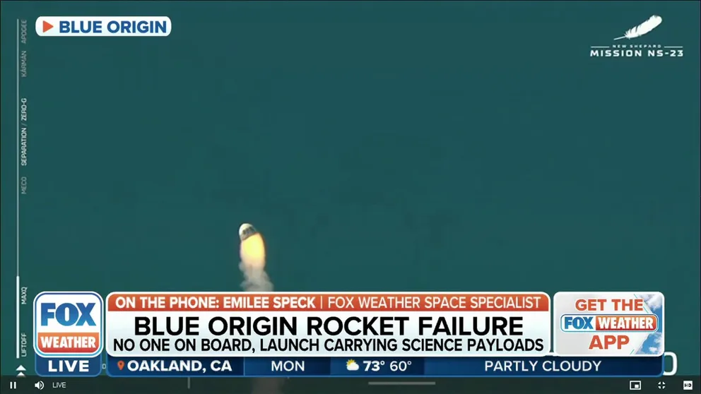 FOX Weather space specialist Emilee Speck says Blue Origin will work through an investigation with the FAA after Monday’s failed launch.