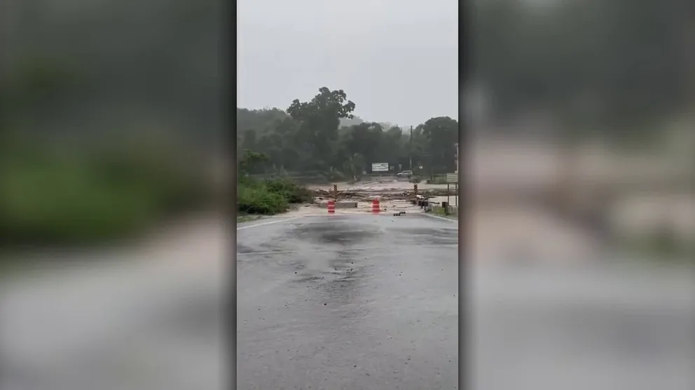 Watch the incredible last moments a bridge in Utuado, Puerto Rico. Fiona's floodwaters tore the bridge from the road and washed it downstream. Video courtesy of Carlos Ruiz Class